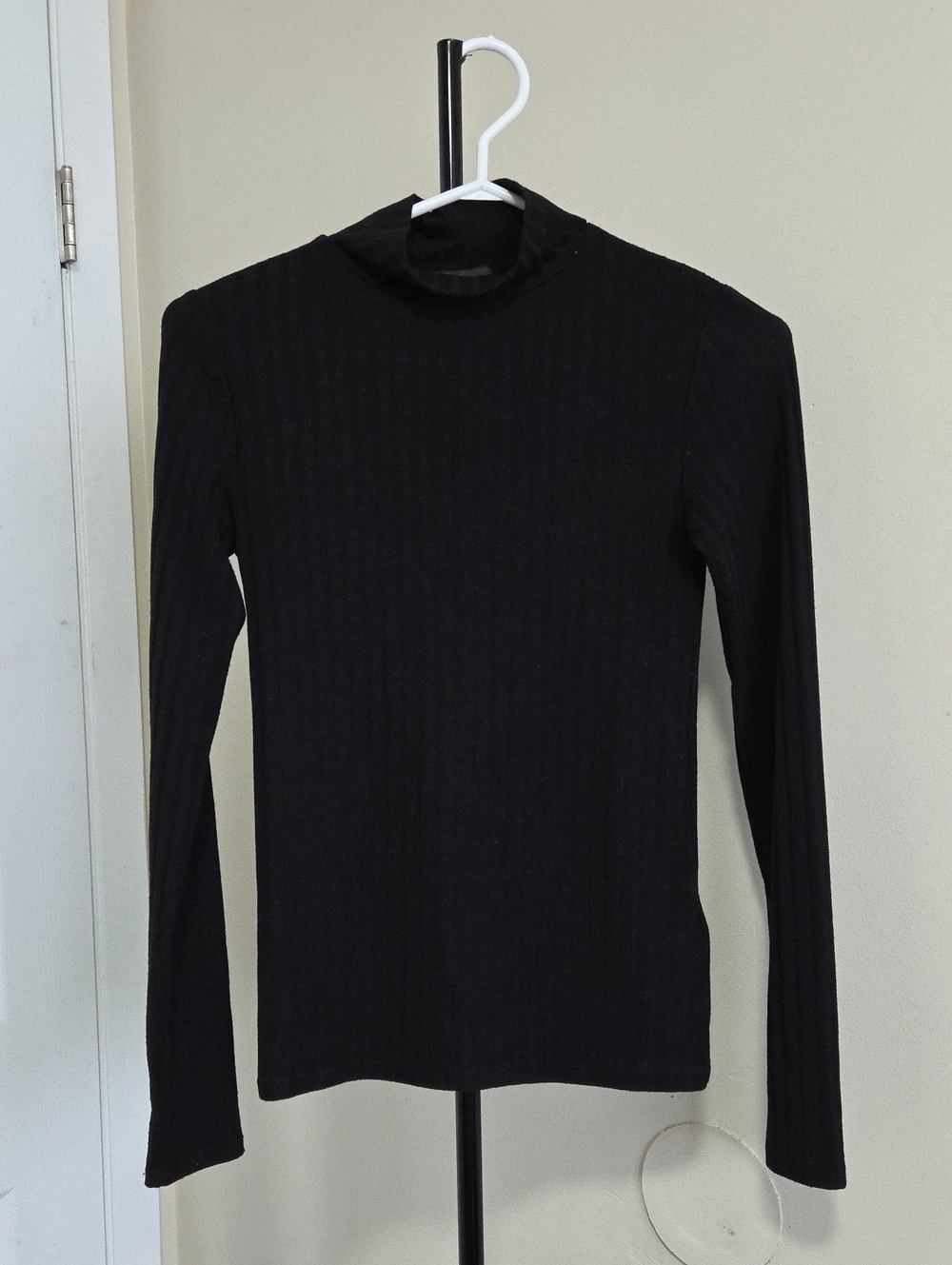 Topshop Black Ribbed Turtleneck Sweater